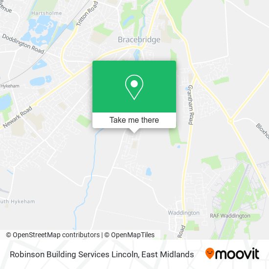 Robinson Building Services Lincoln map