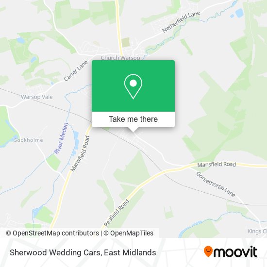 Sherwood Wedding Cars map