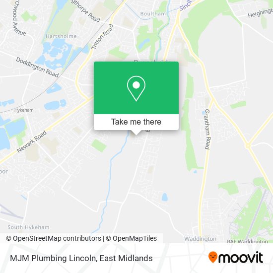 MJM Plumbing Lincoln map