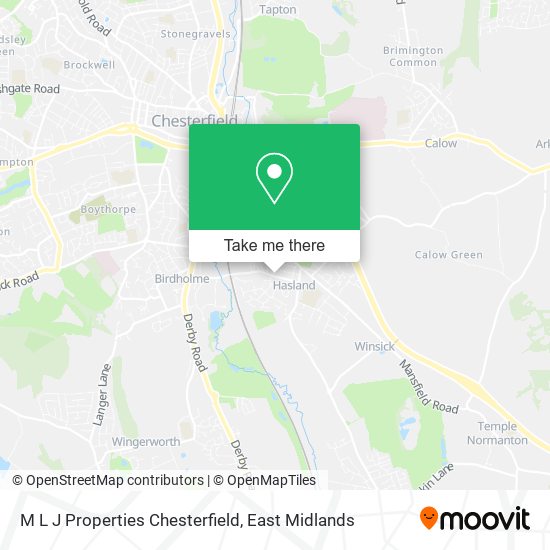 M L J Properties Chesterfield map