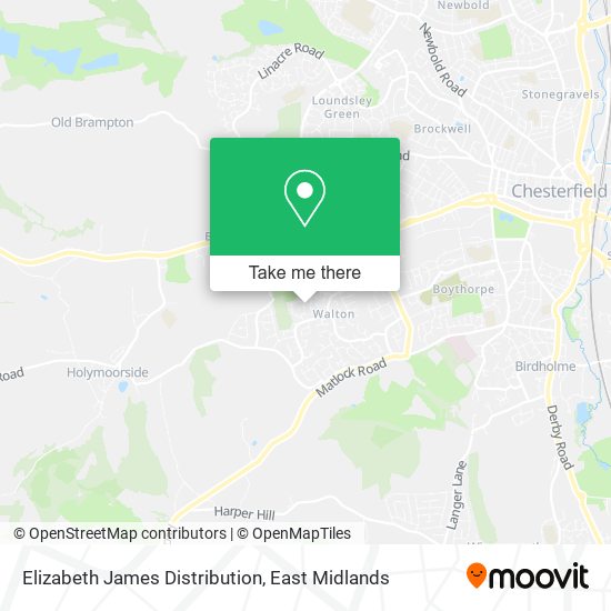 Elizabeth James Distribution map