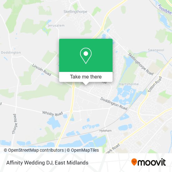 Affinity Wedding DJ map