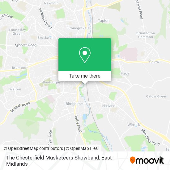 The Chesterfield Musketeers Showband map