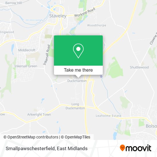 Smallpawschesterfield map