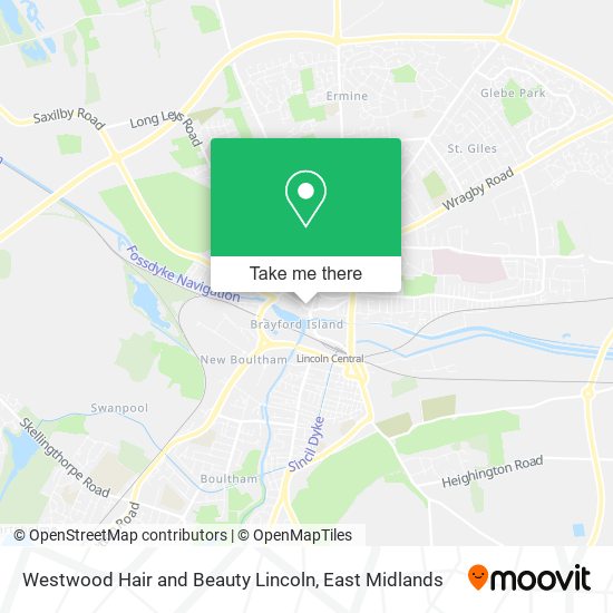 Westwood Hair and Beauty Lincoln map