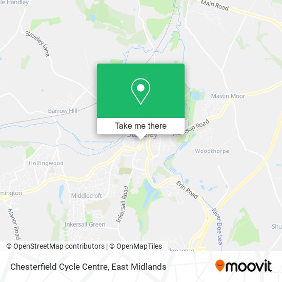 Chesterfield Cycle Centre map