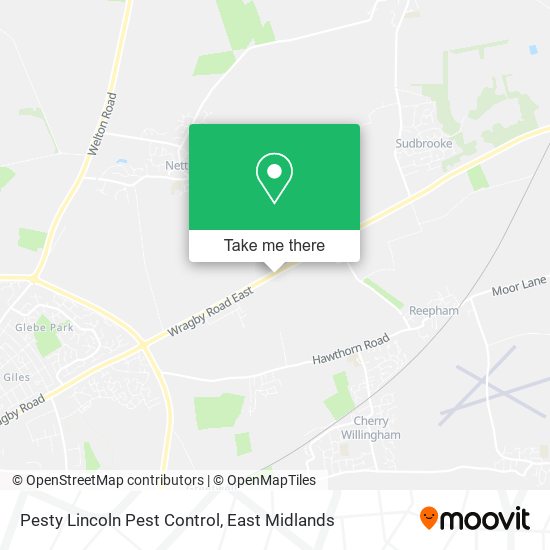 Pesty Lincoln Pest Control map