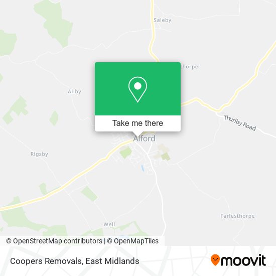 Coopers Removals map