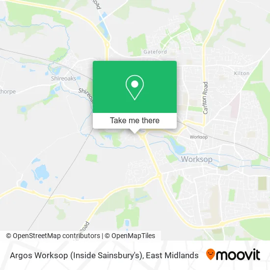 Argos Worksop (Inside Sainsbury's) map