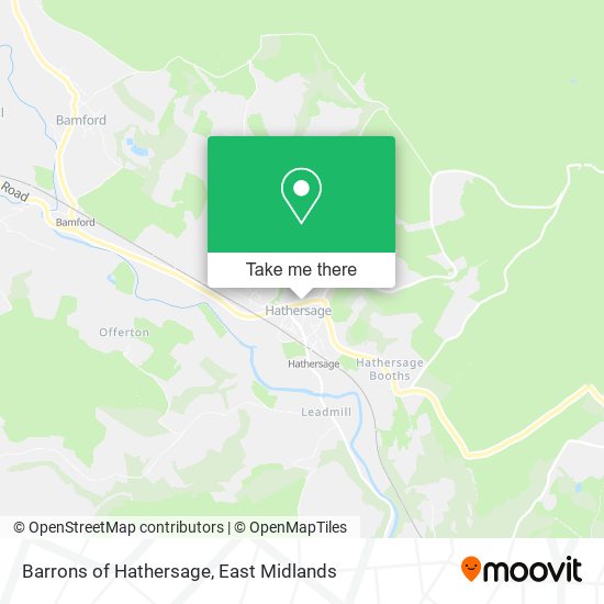 Barrons of Hathersage map