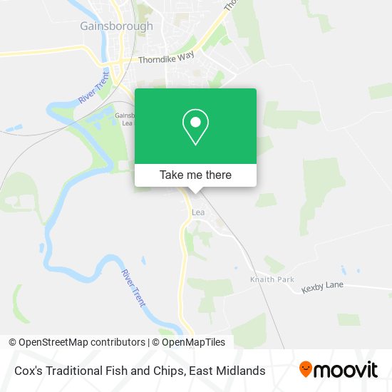 Cox's Traditional Fish and Chips map
