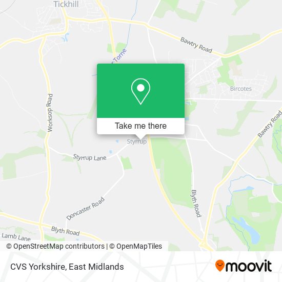 CVS Yorkshire map