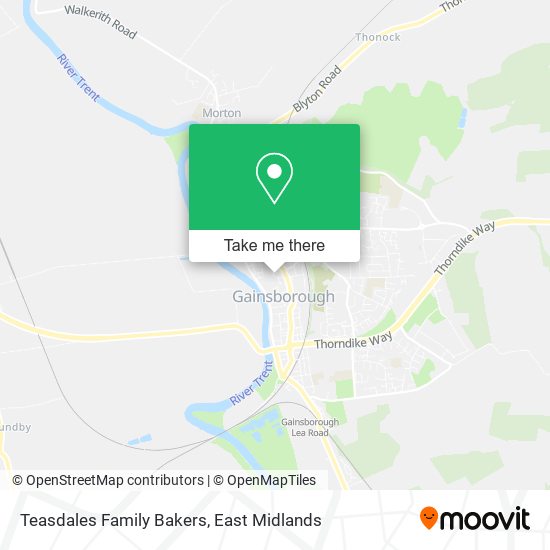 Teasdales Family Bakers map