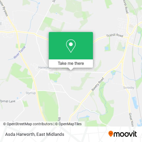 Asda Harworth map