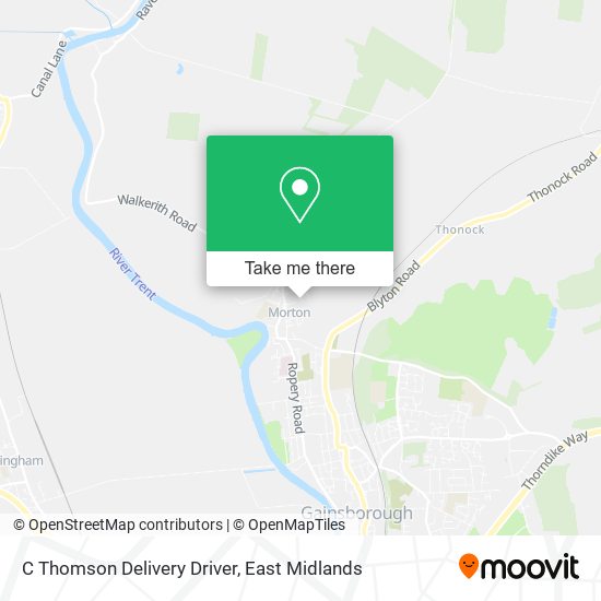 C Thomson Delivery Driver map