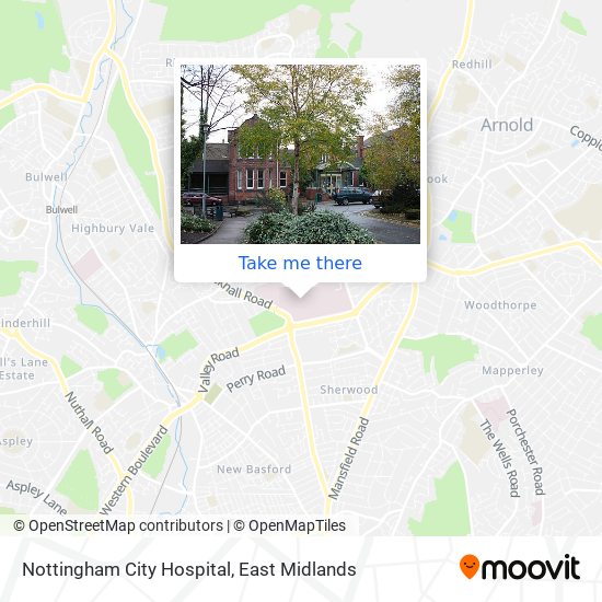Nottingham City Hospital map