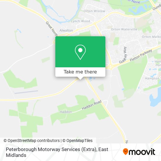 Peterborough Motorway Services (Extra) map