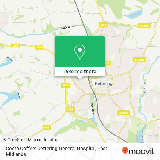 Costa Coffee: Kettering General Hospital map