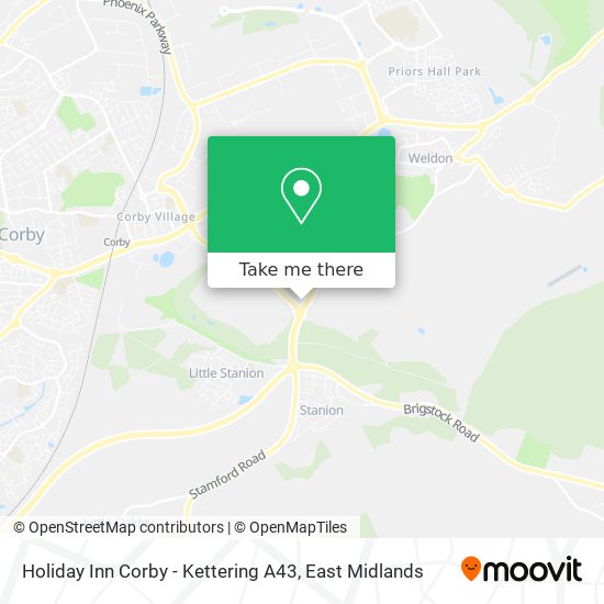 Holiday Inn Corby - Kettering A43 map