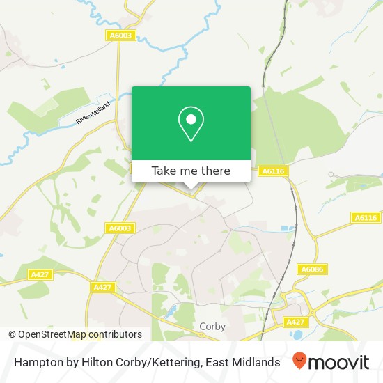 Hampton by Hilton Corby / Kettering map