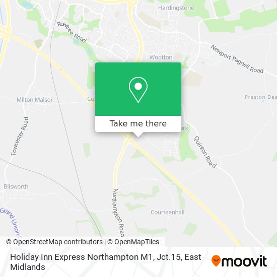 Holiday Inn Express Northampton M1, Jct.15 map