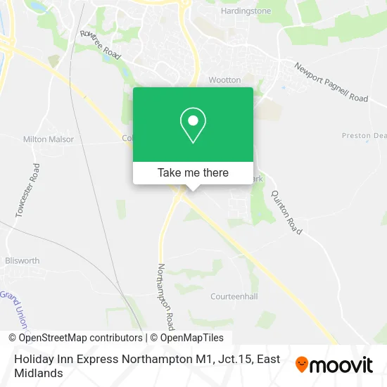 Holiday Inn Express Northampton M1, Jct.15 map