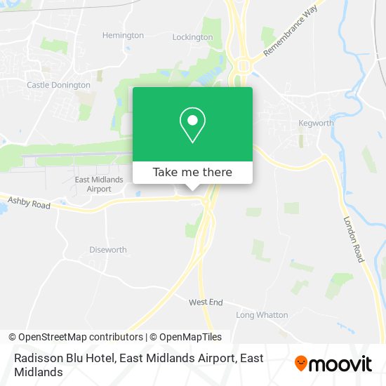 Radisson Blu Hotel, East Midlands Airport map