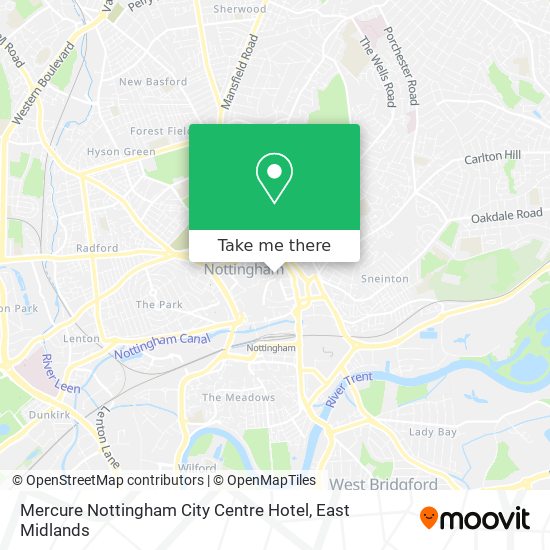 Mercure Nottingham City Centre Hotel map