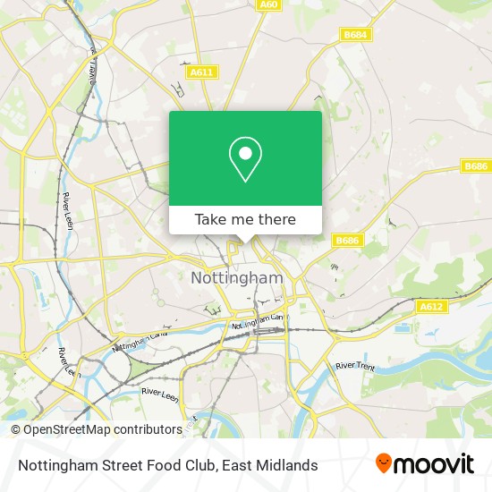 Nottingham Street Food Club map