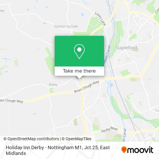 Holiday Inn Derby - Nottingham M1, Jct.25 map