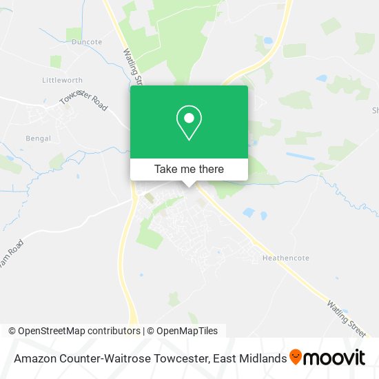 Amazon Counter-Waitrose Towcester map