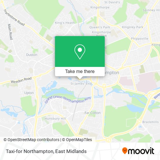 Taxi-for Northampton map