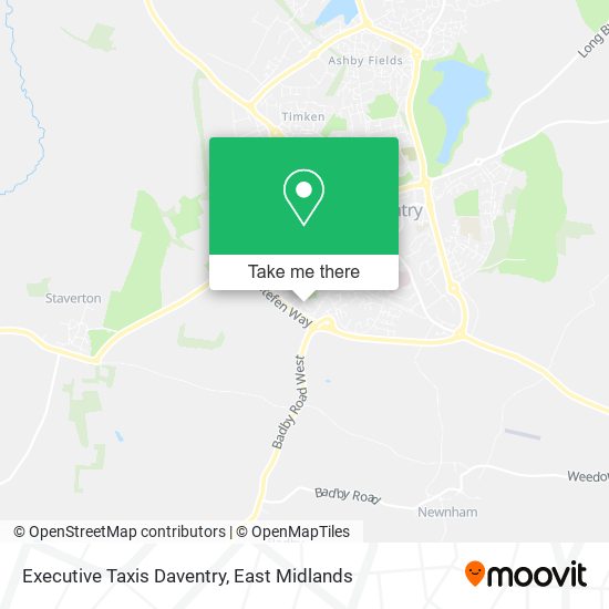Executive Taxis Daventry map