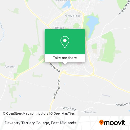 Daventry Tertiary College map