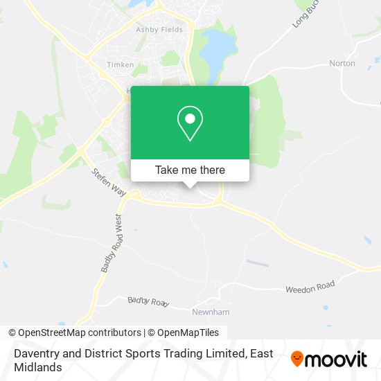 Daventry and District Sports Trading Limited map