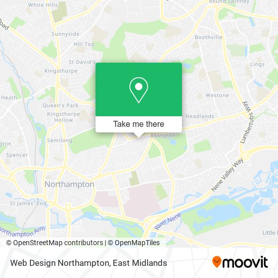 Web Design Northampton map