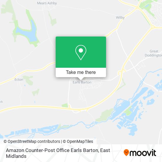 Amazon Counter-Post Office Earls Barton map