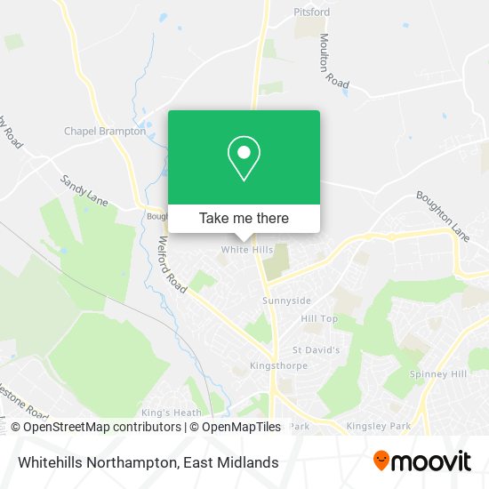 Whitehills Northampton map