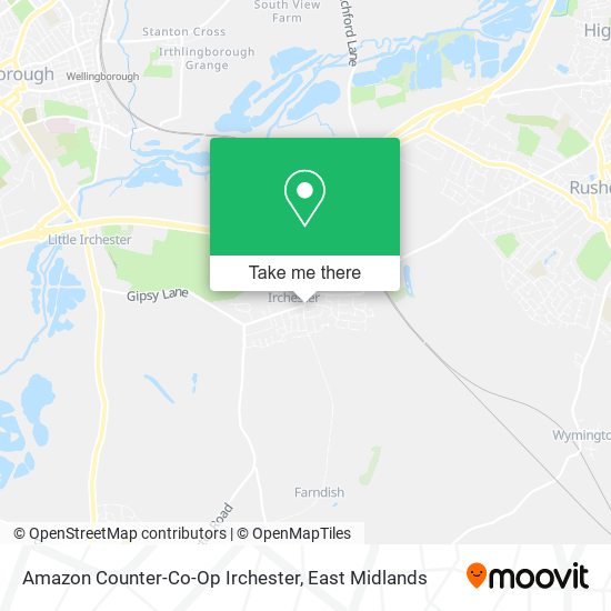 Amazon Counter-Co-Op Irchester map