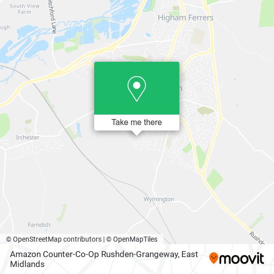 Amazon Counter-Co-Op Rushden-Grangeway map