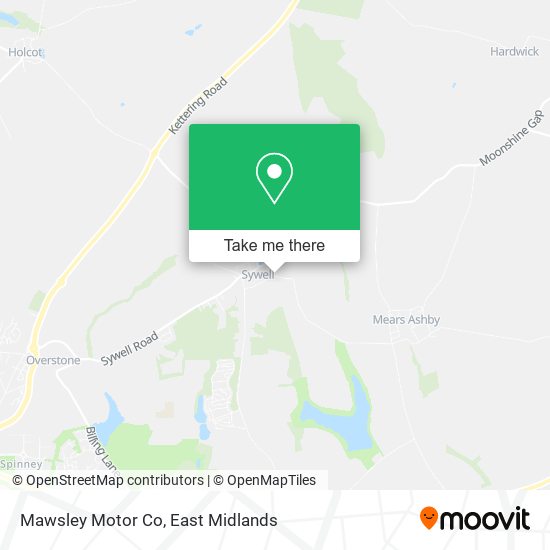 Mawsley Motor Co map