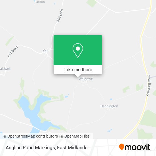 Anglian Road Markings map