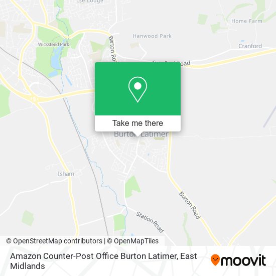 Amazon Counter-Post Office Burton Latimer map