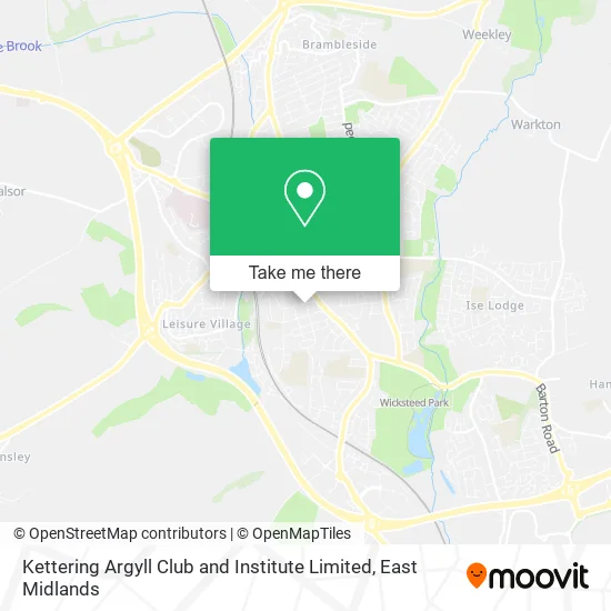 Kettering Argyll Club and Institute Limited map