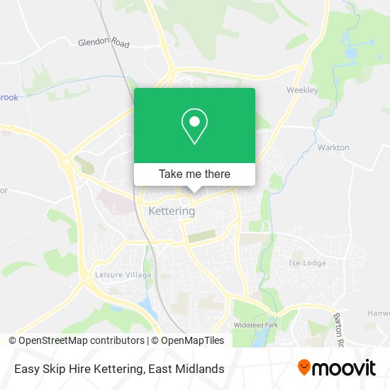 Easy Skip Hire Kettering map