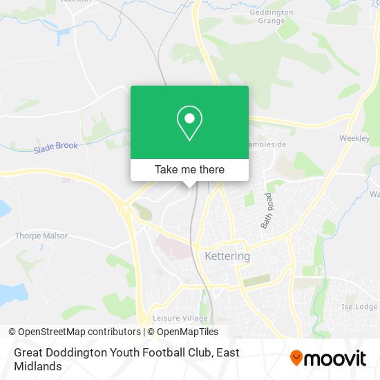 Great Doddington Youth Football Club map