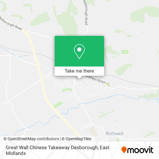 Great Wall Chinese Takeaway Desborough map