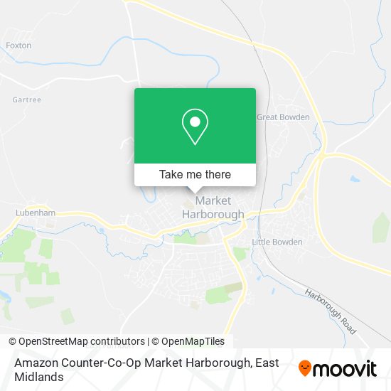 Amazon Counter-Co-Op Market Harborough map