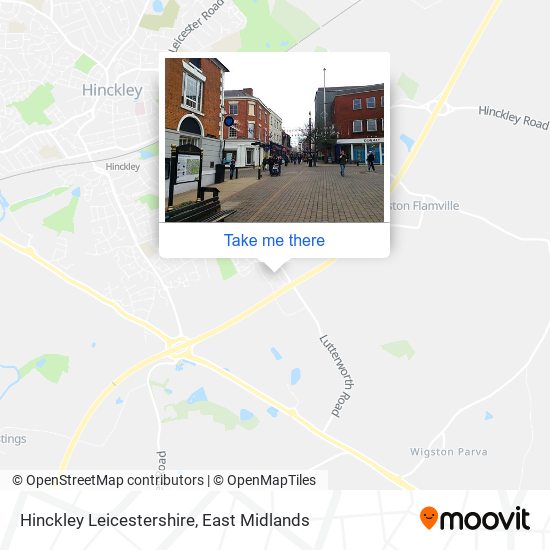 Hinckley Leicestershire map