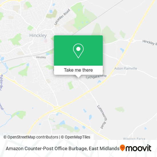 Amazon Counter-Post Office Burbage map